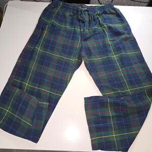Polo Ralph Lauren Mens XL Green Blue Tartan Plaid Flannel Pajama Pants Cotton
